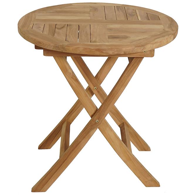 Dřevěný kulatý skládací stolek Dumai Teak Ø 70 cm