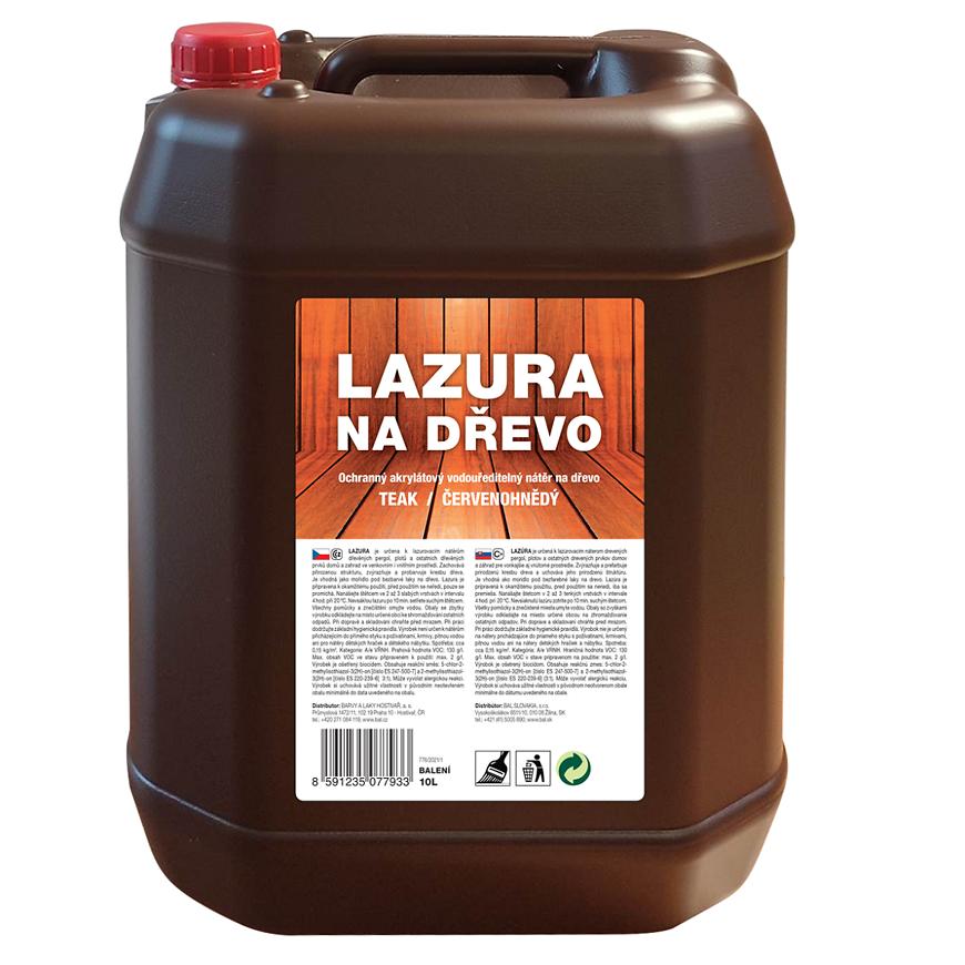 Lazura na dřevo teak 10l BAUMAX