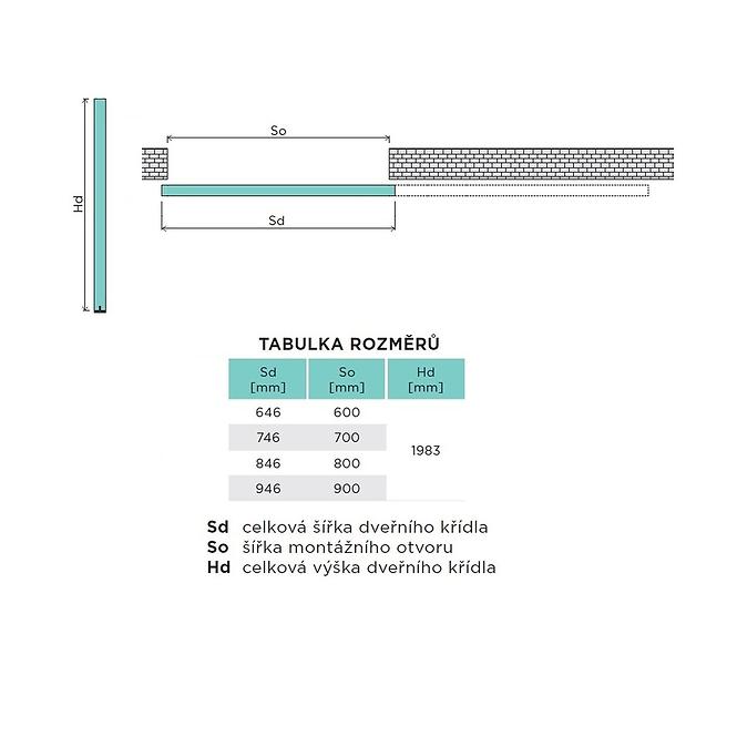 Posuvné dveře STANDARD 01 60 Šedá uni