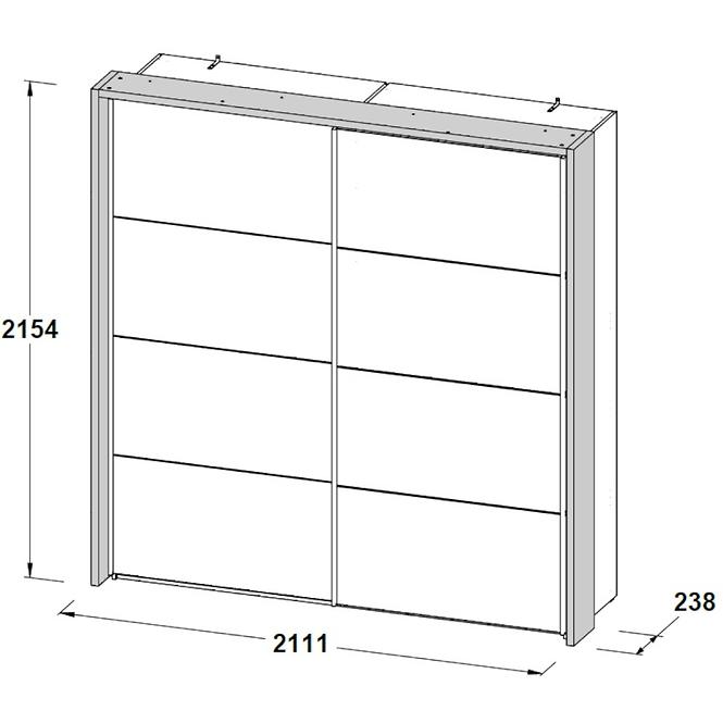 Zakrývací Lišta 200cm Sapporo