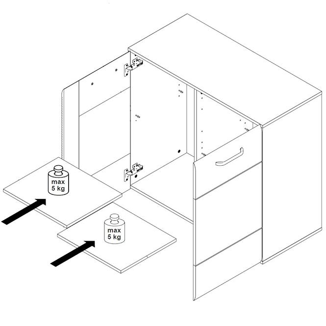 Komoda Locarno 90cm Dub Nealson/Šedá