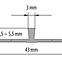 Dilatační profil pro LVT panely DY30 1,8 m stříbrný,3