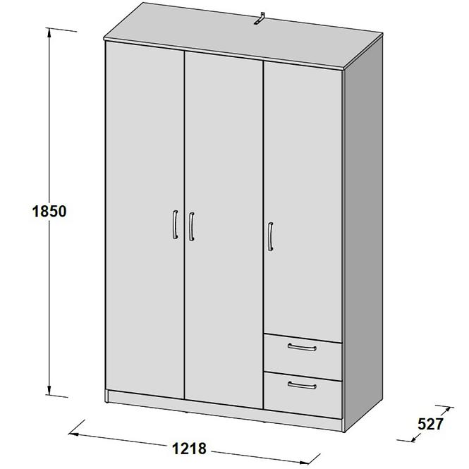 Skříň Niko 123cm Dub Sonoma