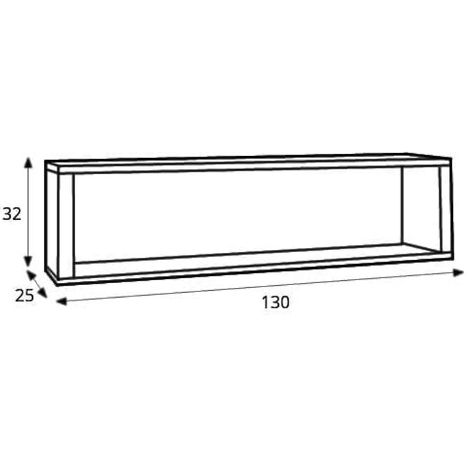 Polica Montana 130 cm Dub Lefkas, W1