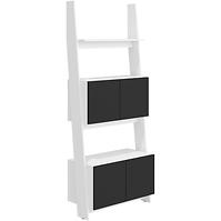 Regál Rack 80cm 2D Bílá/Černá