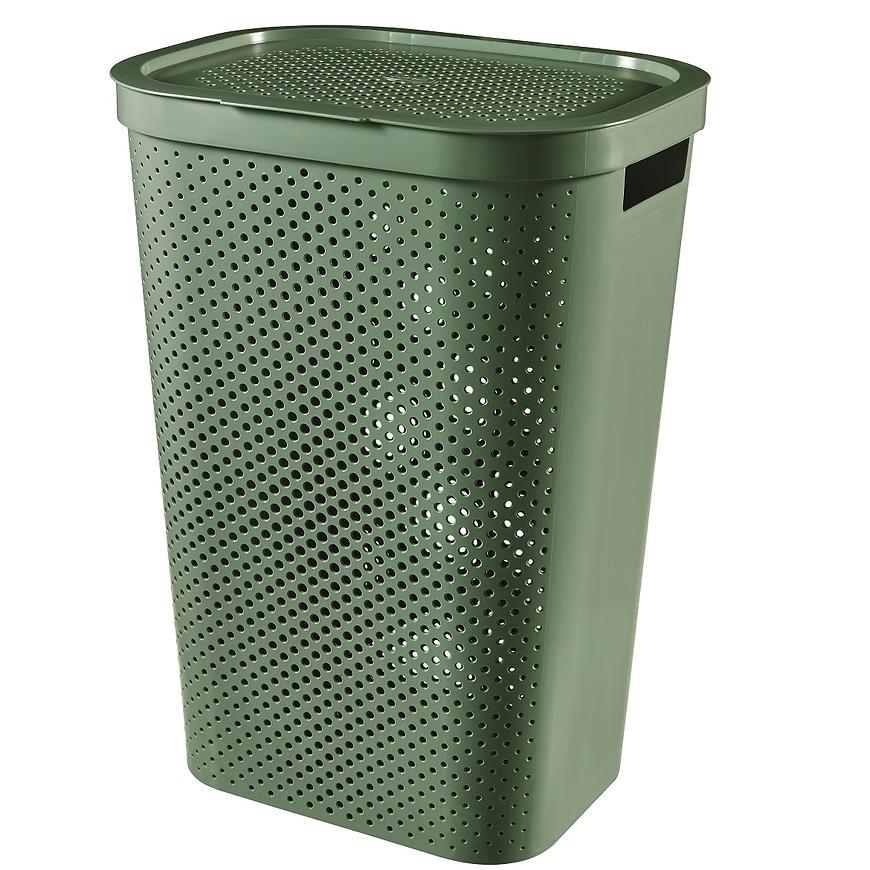 Prádelní koš Infinity 60l recycled 245809 zelená Curver