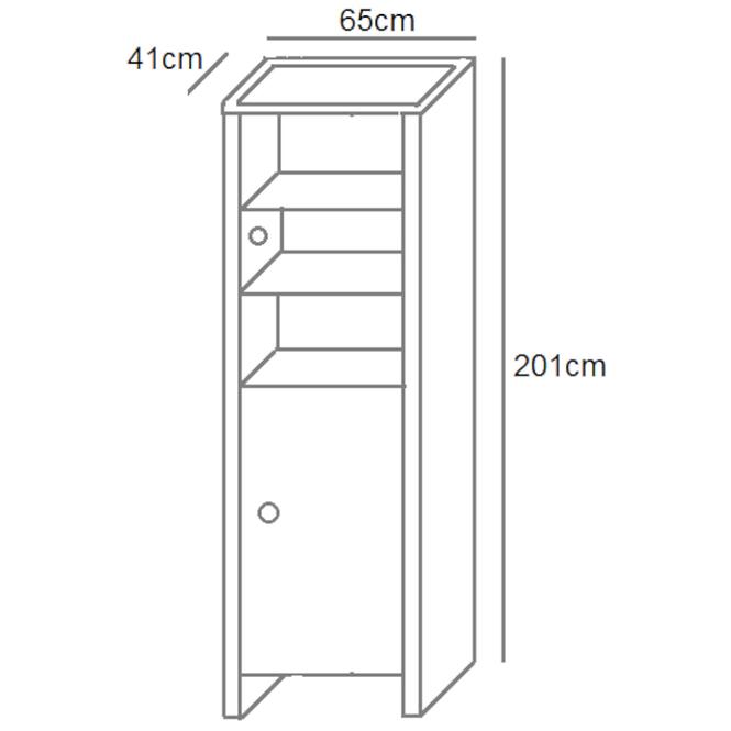 Vitrine Berg 65cm Crem/Dub Zlatý P