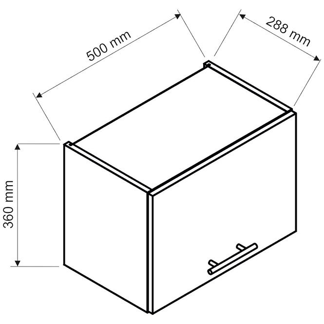 Kuchyňská Skříňka Vita W50okgr Bílá/Lesk