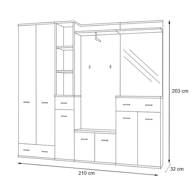 Předsíňová Stěna Armario IV Dub Sonoma