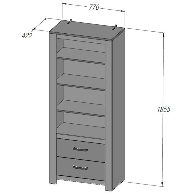 Regál Havanna 77cm Starožitný Dub