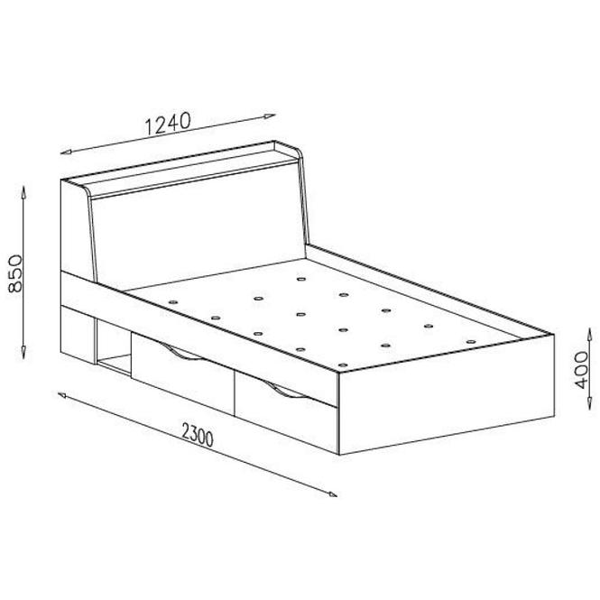 Postel Delta 124cm Dub/Antacit