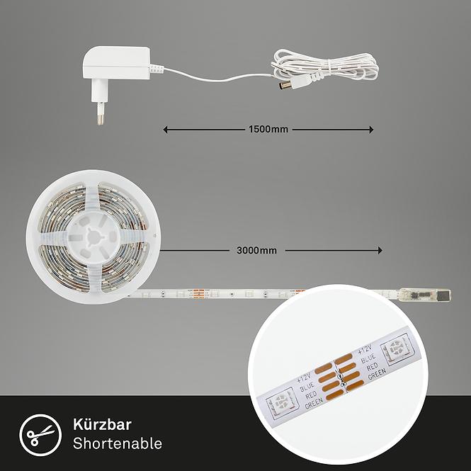 RGB-LED pásek, 90x RGB-LED, délka 3m