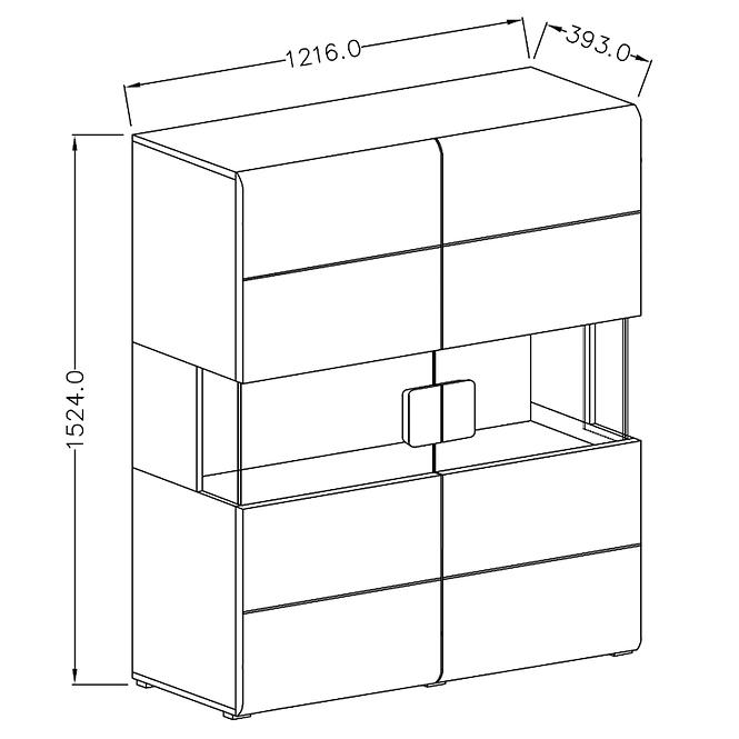 Komoda Toleto 42 2d Antracit