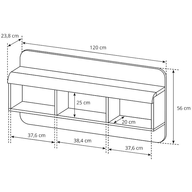 Obývací Stěna Link Led 300cm Dub Sonoma