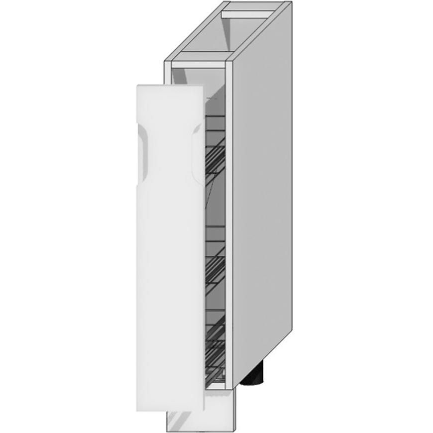 Levně Kuchyňská skříňka Zoya D15 bílý puntík/bílá s cargo košem