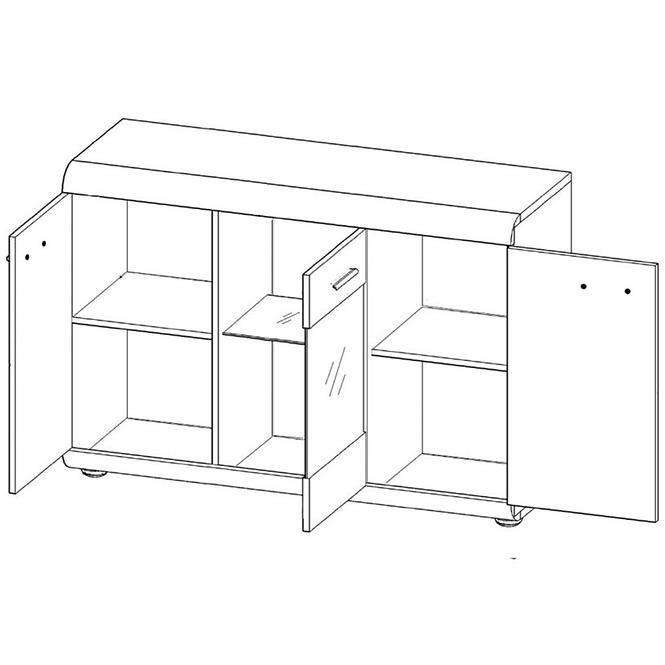 Komoda Link 120cm Dub Sonoma