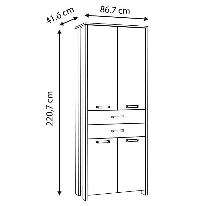 Skříň SYMMACH 2S4D CLFR726-C546