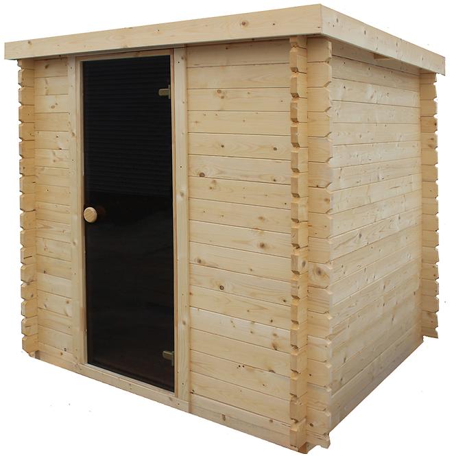 Venkovní hranatá sauna 2x2 m