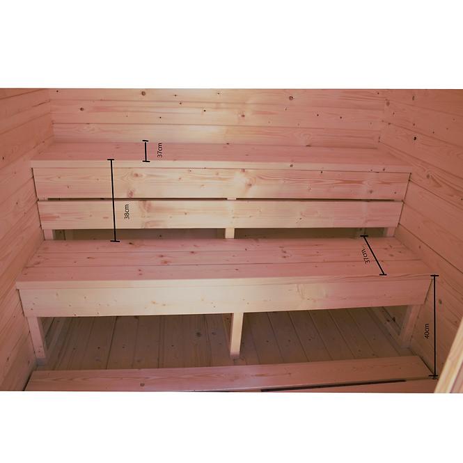 Venkovní hranatá sauna 2x2 m