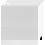 Kuchyňská skříňka Livia D80s/3 světle šedá mat/bílá