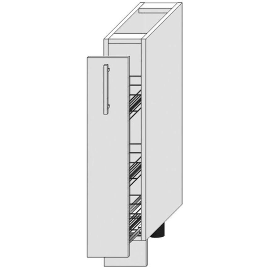 Kuchyňská Skříňka Bono D15 Cargo + Koš bílá alaska/bílá