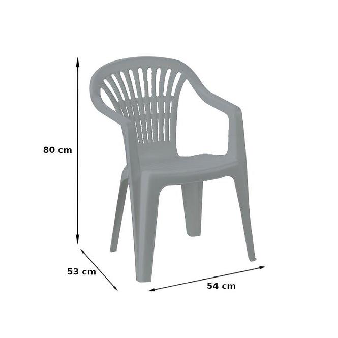 Plastové zahradní křeslo SCILLA antracit