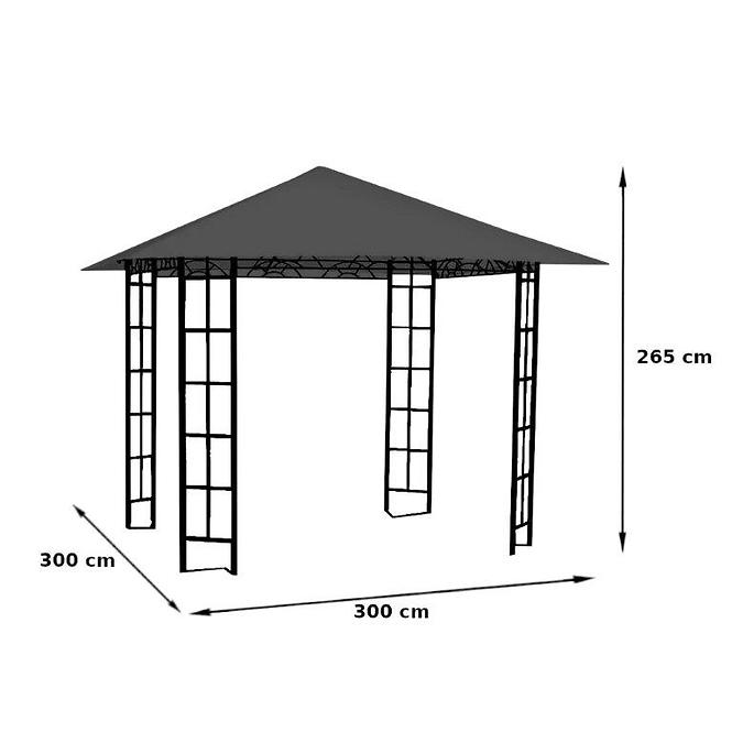 Zahradní pavilon XD-A011 3x3 m, béžový