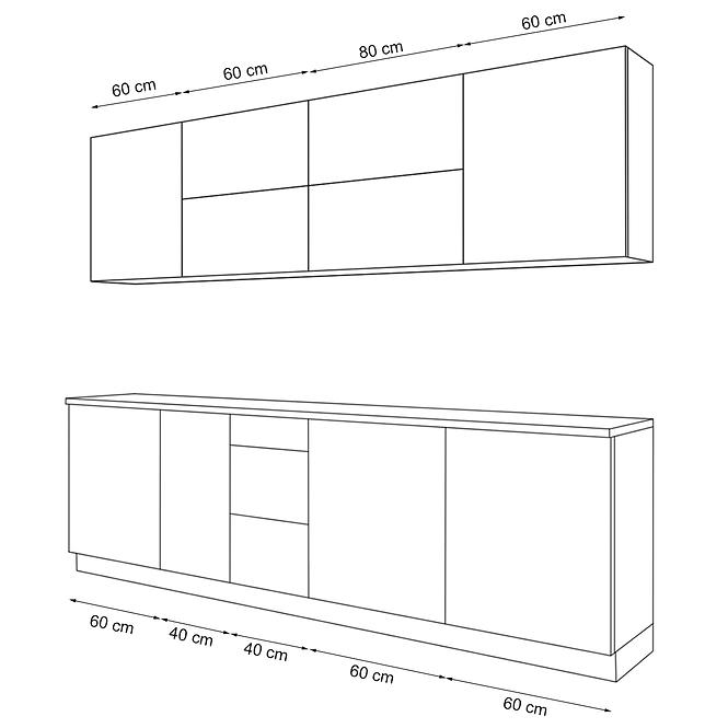 Kuchyňská Linka Langen 260 Grey