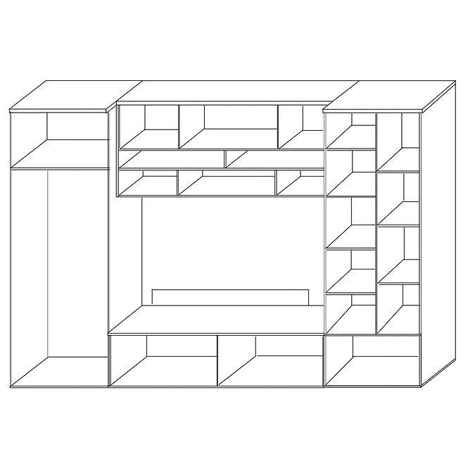 Obývací Stěna Enter 290cm Dub Lanýž