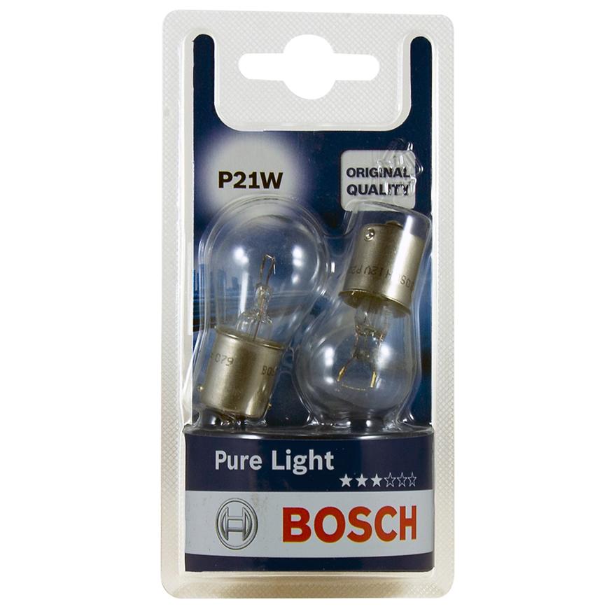 Žárovka 12V 21W P21W BA15S Bosch 2 ks Blistr