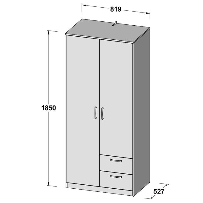 Skříň Niko 82cm Dub