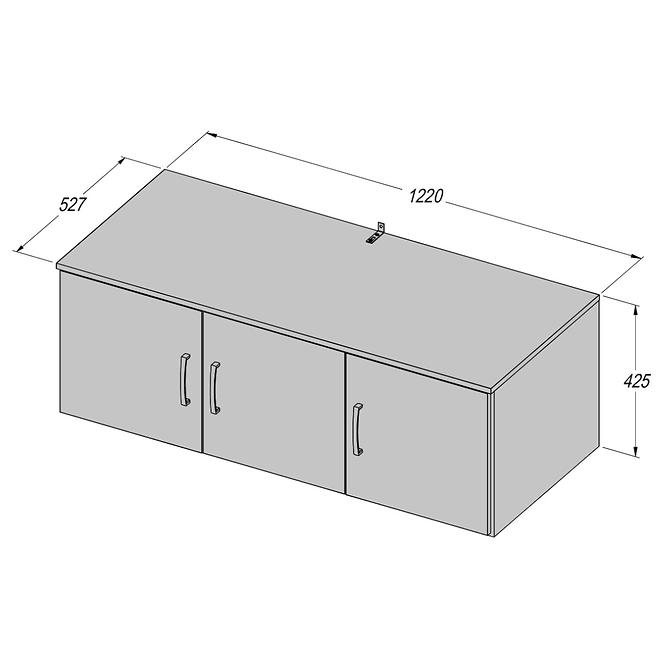 Nadstavec Skříň Niko 123cm Dub