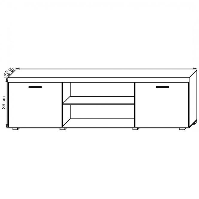 TV Stolek Samba 200 cm Švestka