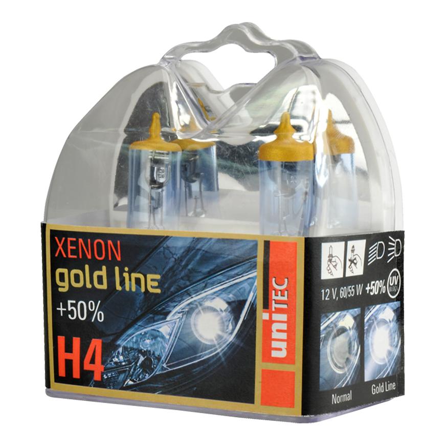 Žárovka 12V H4 60/55W Unitec Xenongold 2 ks