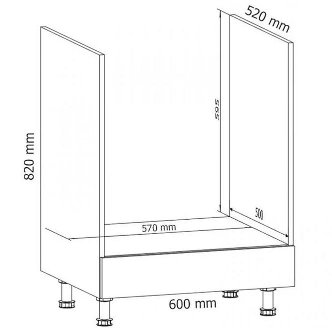 Kuchyňská skříňka Gardena D60ZK White