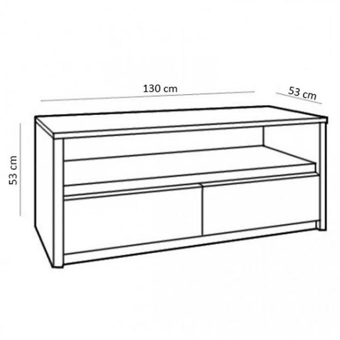 TV Stolek Montana 130 cm Dub Lanýž