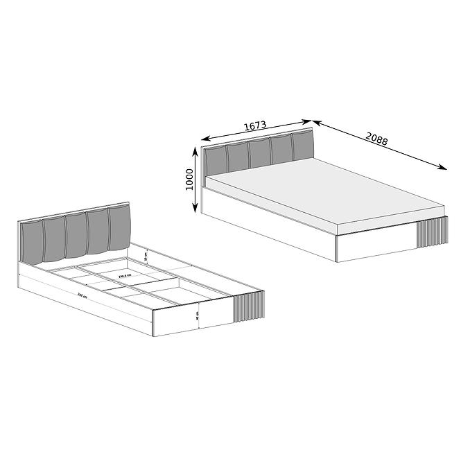 Postel Cali C16 160+rám Artisan