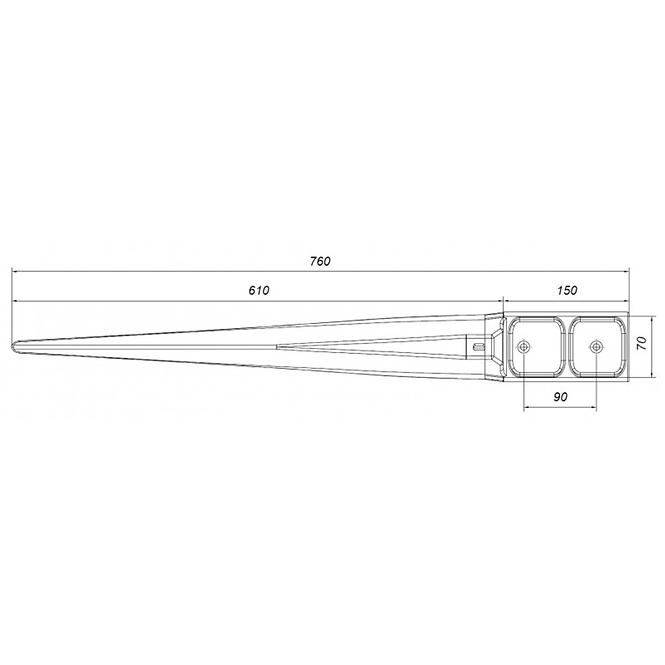 Kompozitní kotva PSK WST 70X70X750MM