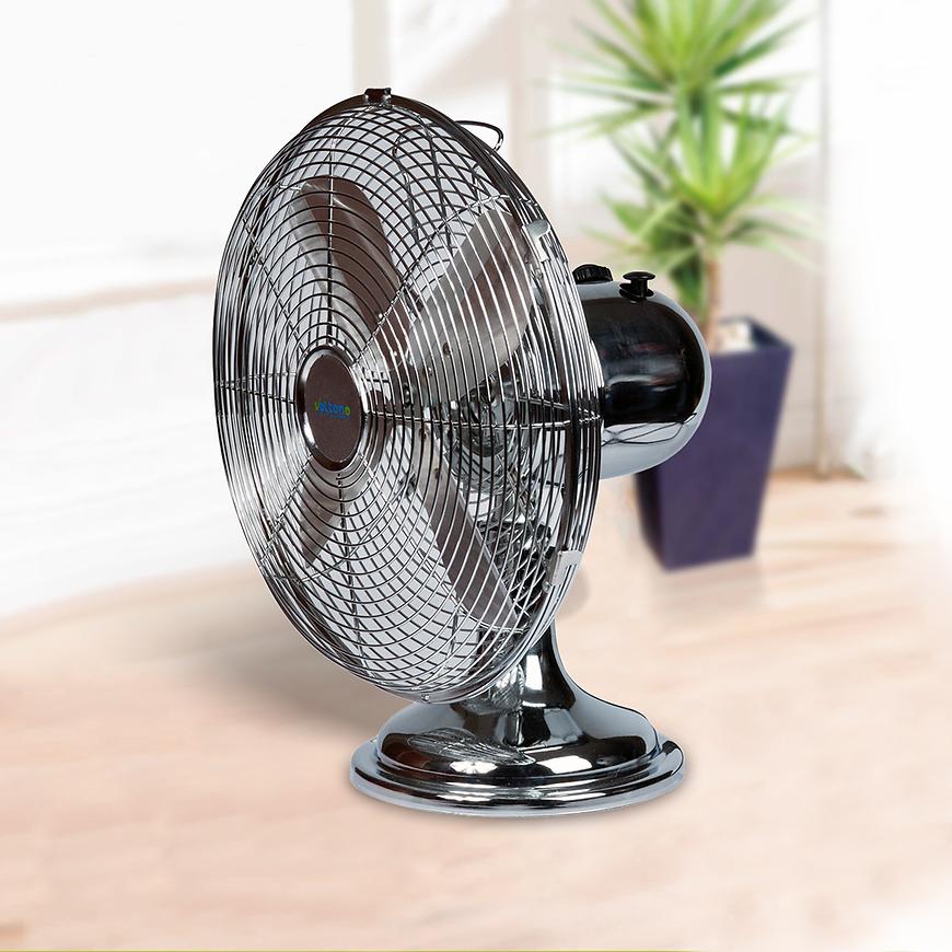 Stolní ventilátor kov 9,5” VO0023 Chrom