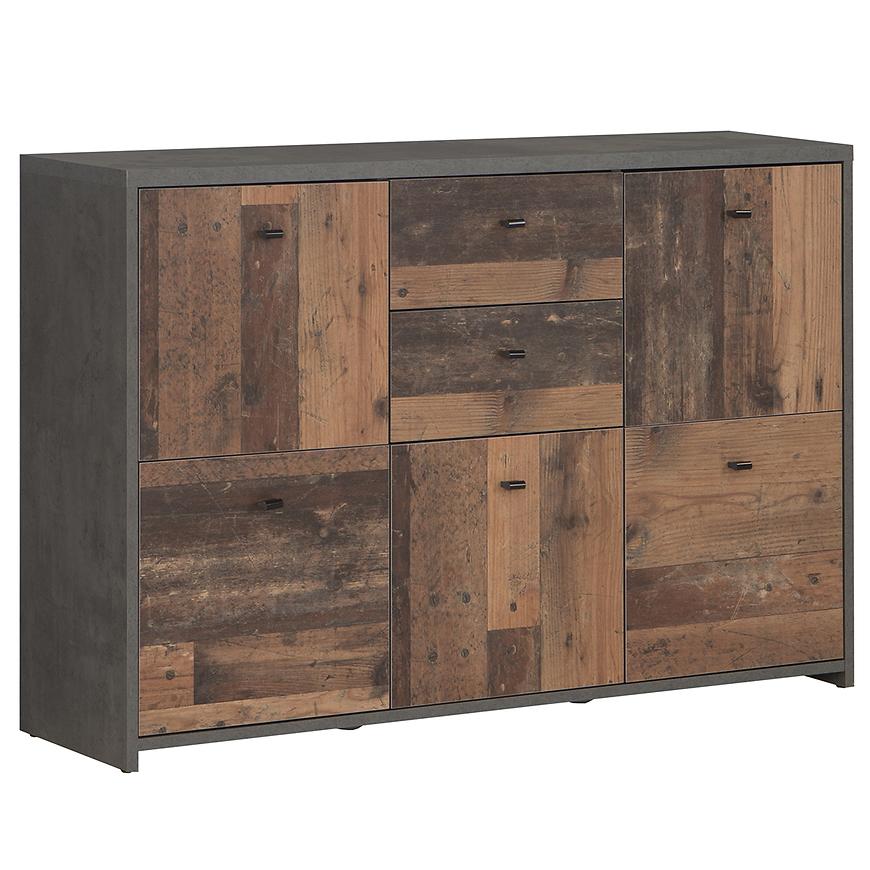 Komoda BEST CHEST old wood vin/beton