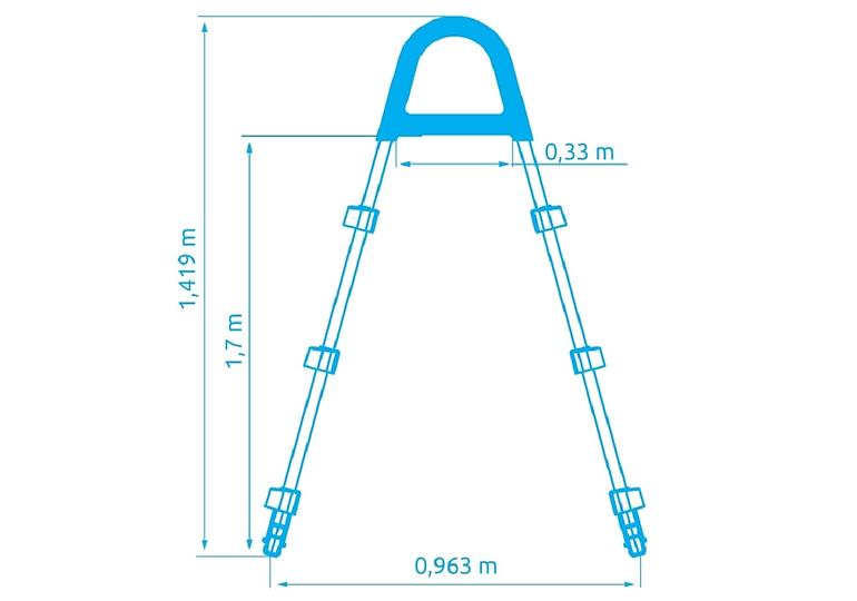 Schůdky k bazénům MARIMEX 1.07 m