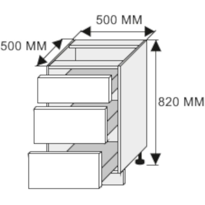 Kuchyňská Skříňka Essen grey D3E/50