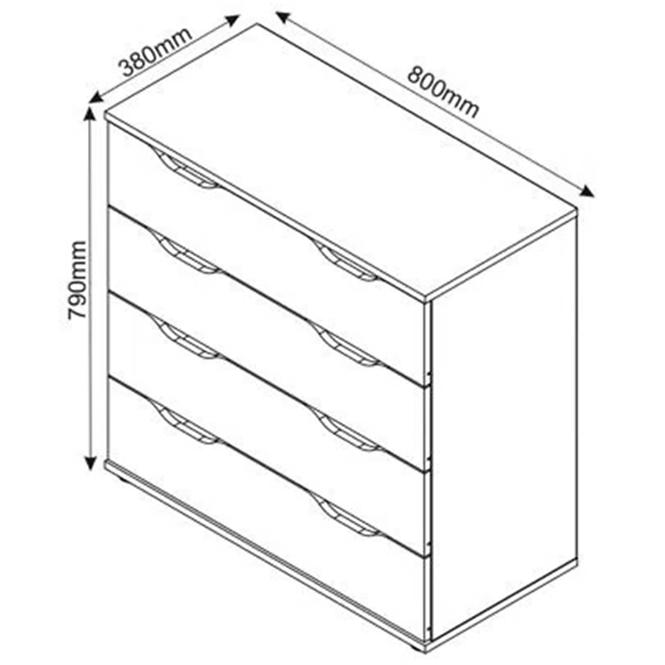 Komoda Ines 80x38x79 bílá 618813