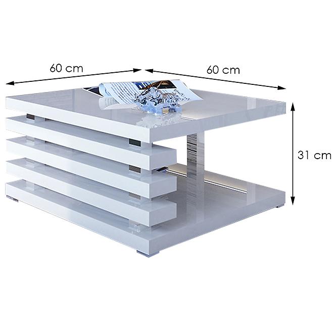Konferenční stolek Messa bílý lesk