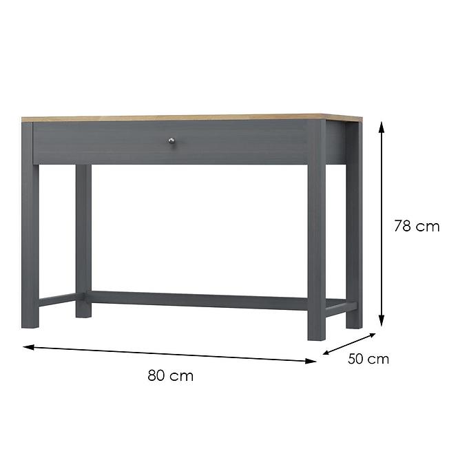 Psací Stůl Oskar 80x50x78 Šedá