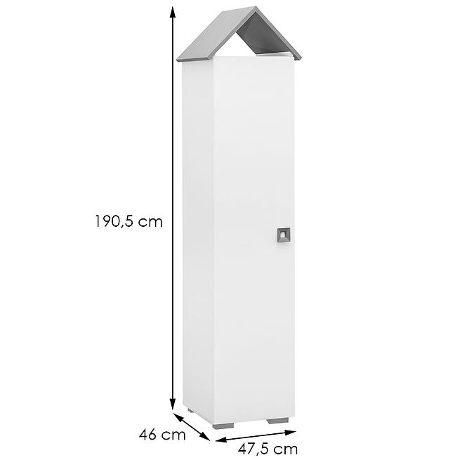 Skříň BB04 bílá+popelavý