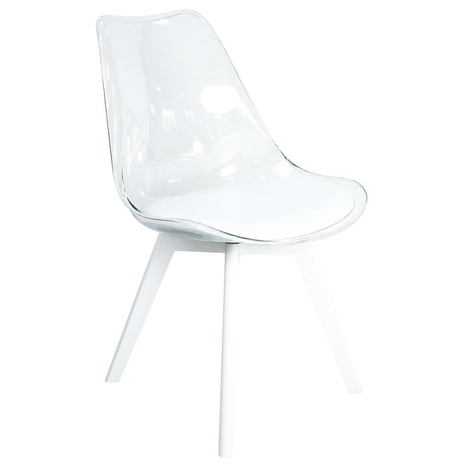 Židle Camila Bílá Sedak/Bílé Nohy