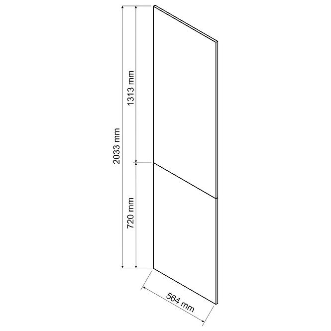 Boční panel Max 720+1313 bílá