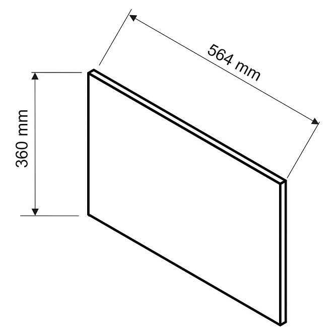 Boční panel Max 360x564 bílá