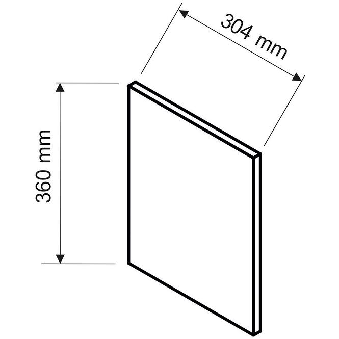 Boční panel Max 360x304 bílá